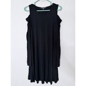 KAREN KANE Cold Shoulder Dress Womens S Black Jersey Cold Shoulder Swing